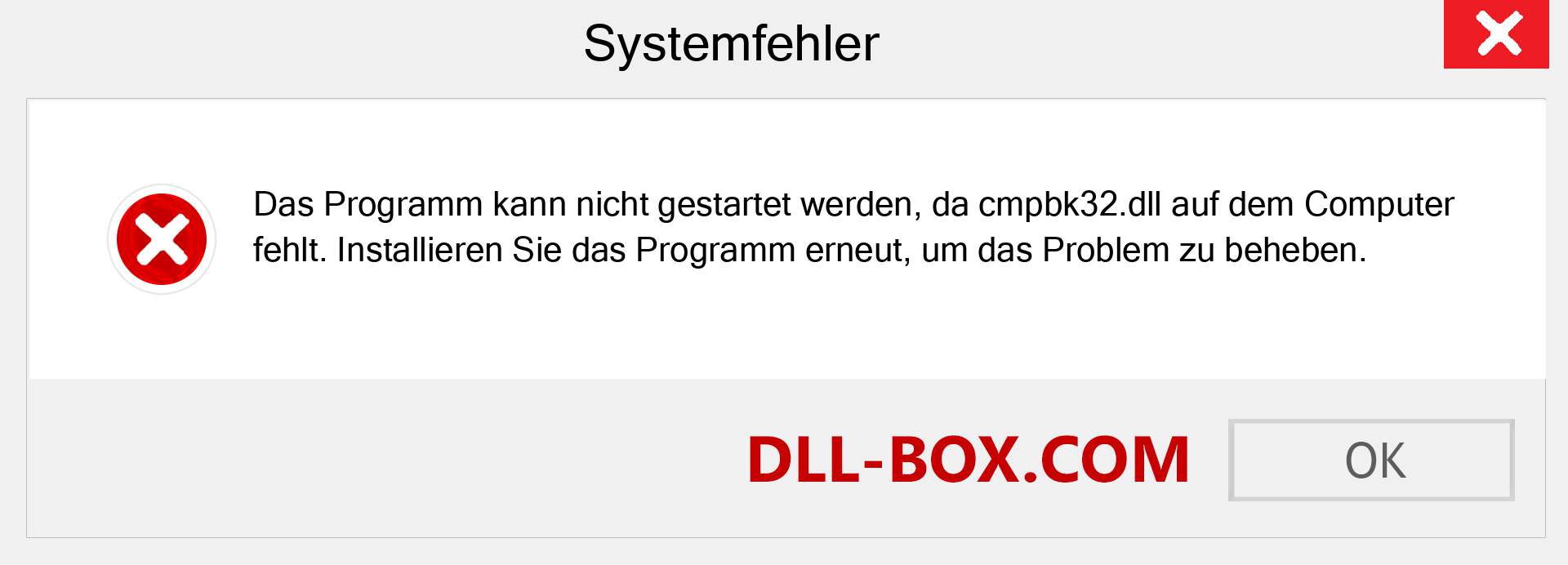 cmpbk32.dll-Datei fehlt?. Download für Windows 7, 8, 10 - Fix cmpbk32 dll Missing Error unter Windows, Fotos, Bildern