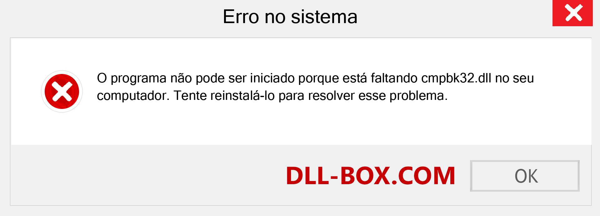 Arquivo cmpbk32.dll ausente ?. Download para Windows 7, 8, 10 - Correção de erro ausente cmpbk32 dll no Windows, fotos, imagens